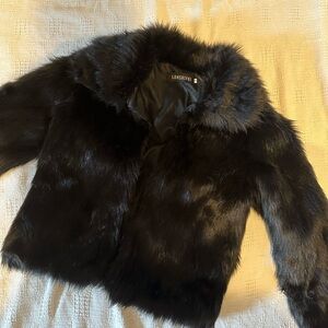 Black fur coat
